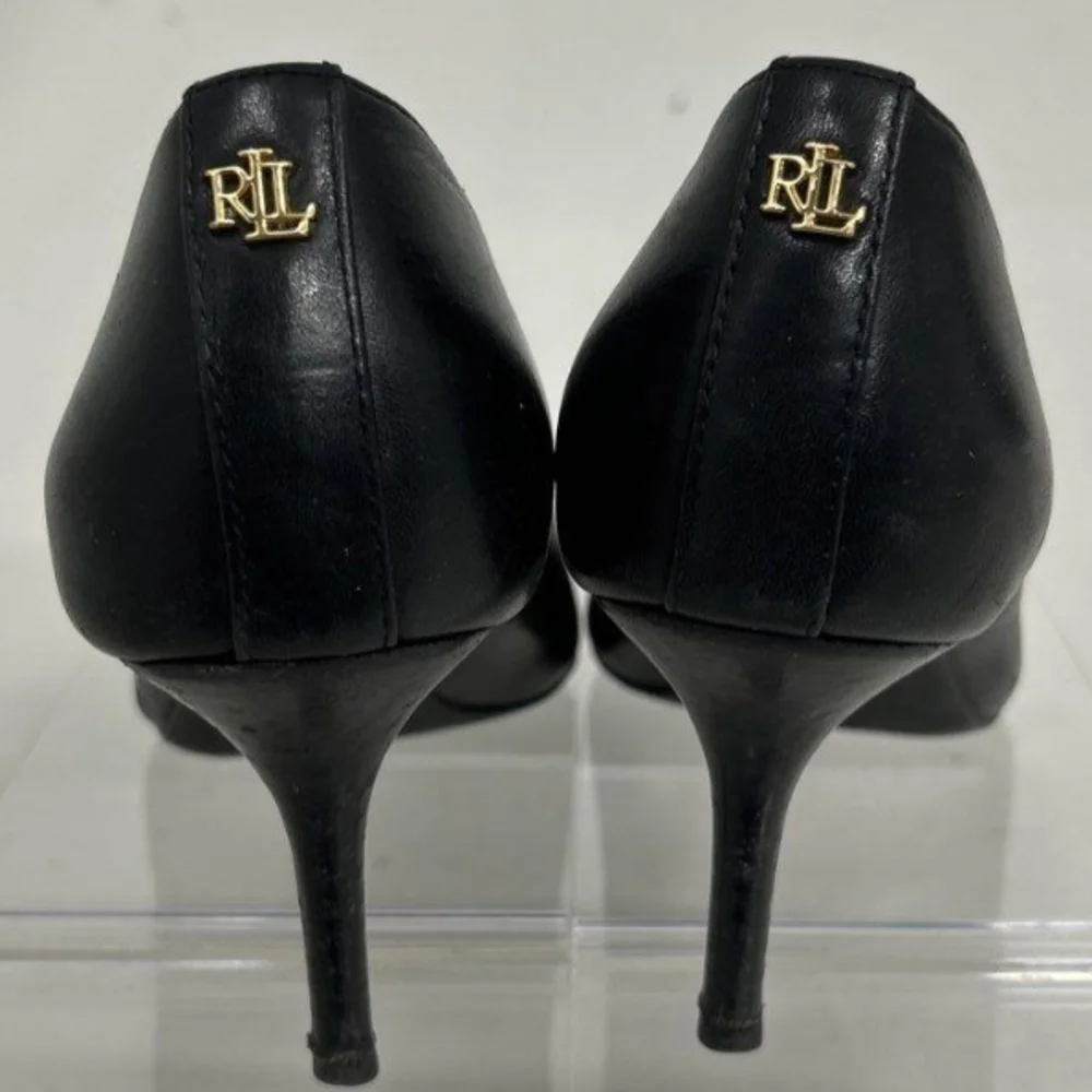 Ralph Lauren Black Leather Heels - Picture 4 of 4